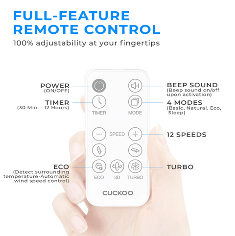 360° Rotation AIR CIRCULATOR (CF-AC1410WH) - CUCKOO AUSTRALIA