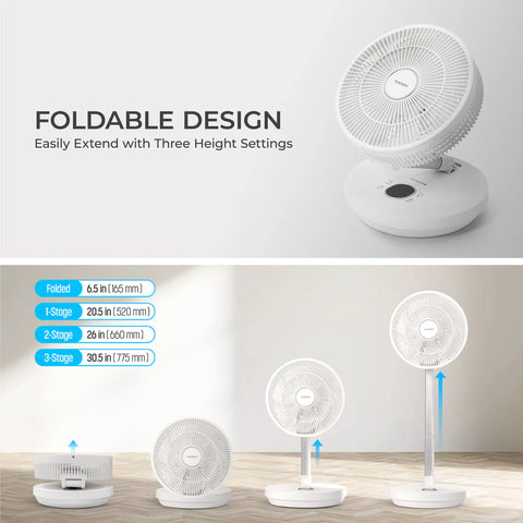 10" Cordless Foldable Air Circulator (CF-ECL1010WH) - CUCKOO AUSTRALIA