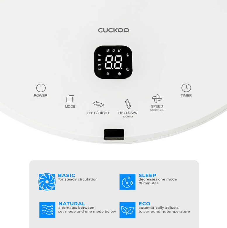 360° Rotation AIR CIRCULATOR (CF-AC1410WH) - CUCKOO AUSTRALIA