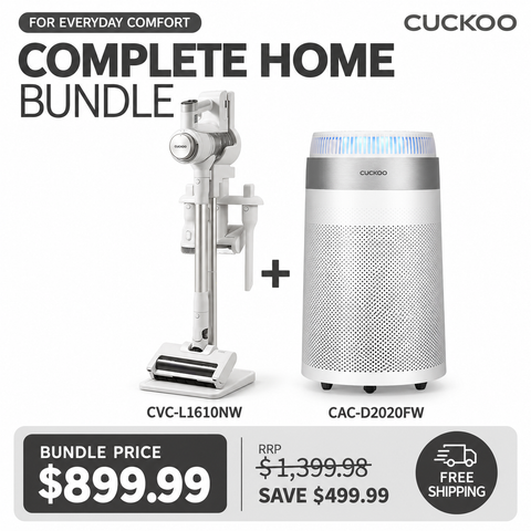 CUCKOO Cordless Stick Vacuum & Air Purifier Bundle – CVC-L1610NW + CAC-D2020FW